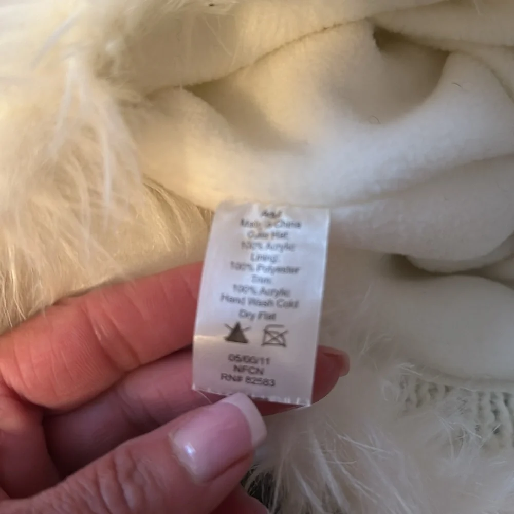 FUR Acrylic/Polyester Head/Neck Hood -See Photos-NWT